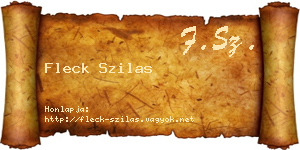 Fleck Szilas névjegykártya